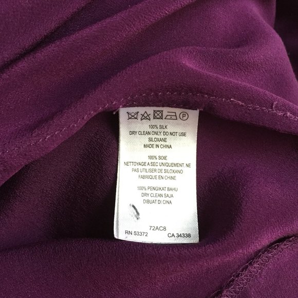 French Connection 100% Silk Blouse in Royal Purple - Picture 4 of 5